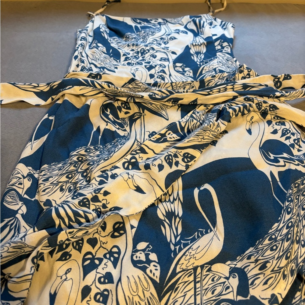 Reformation Blue and Cream Mini Dress - Picture 6 of 7